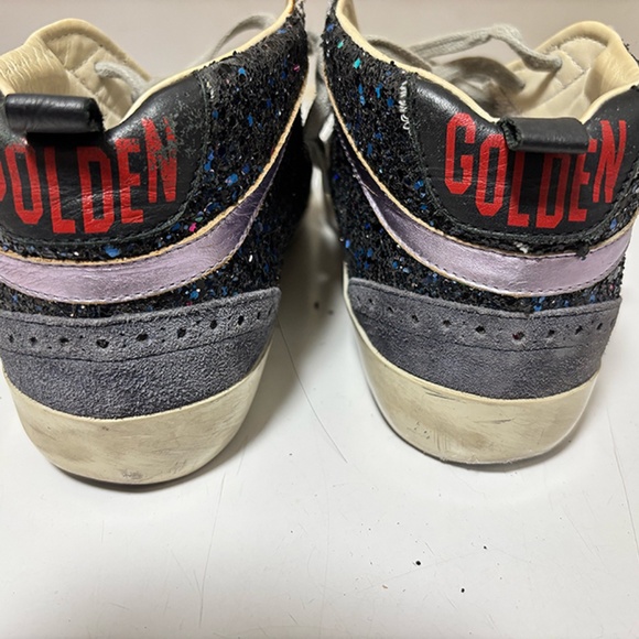 Golden Goose Slide Sneaker Size 40 Dark Navy Glitter - Picture 7 of 10